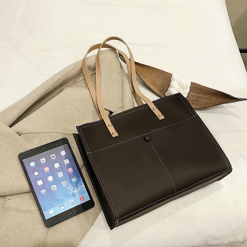 Túi tote da ,túi xách nữ đeo chéo thời trang đựng vừa A4 DT003