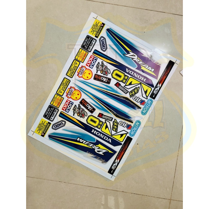 ( Quí khách vui lòng mang ra tiệm cho thợ dán ) Tem DREAM XANH BẠC