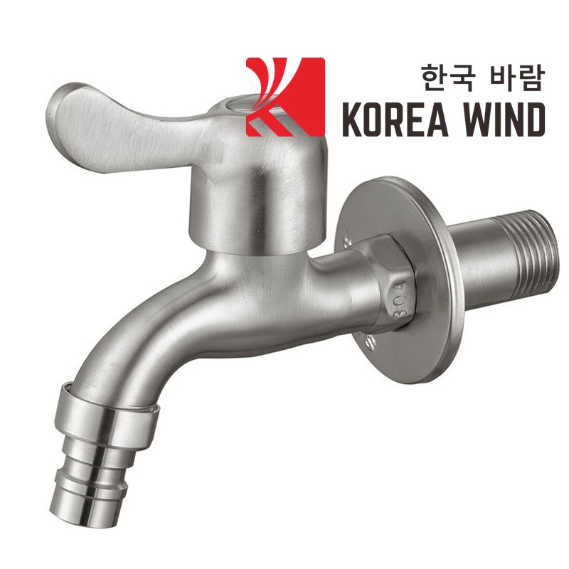 vòi máy giặt Inox 304-lõi vòi nước-xả rửa sàn Inox 304 - 2 mẫu tùy chọn
