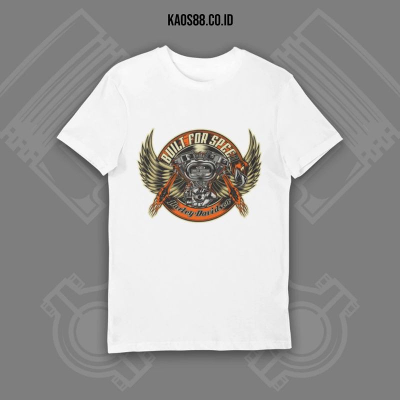 Áo Thun Cotton In Hình Harley Davidson Tốc Độ 30s