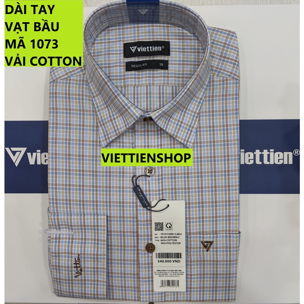 (1073 CRL) ÁO SƠ MI VIỆT TIẾN DÀI TAY CA RÔ