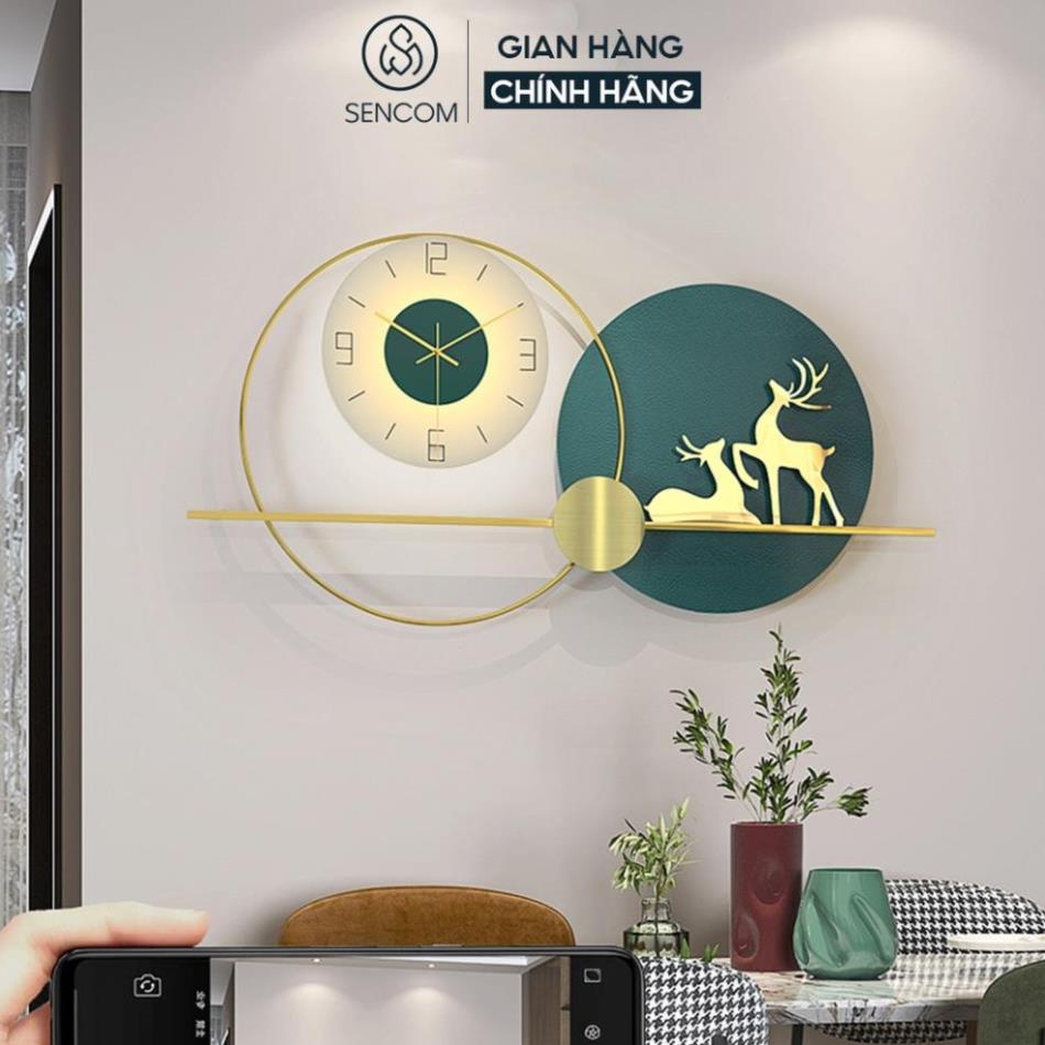 Đồng hồ treo tường nghệ thuật NANI DECOR sang trọng decor trang trí nhà cửa mã 139