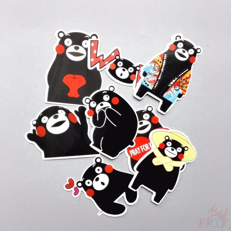 Set 8 nhãn dán trang trí hình kumamon đáng yêu