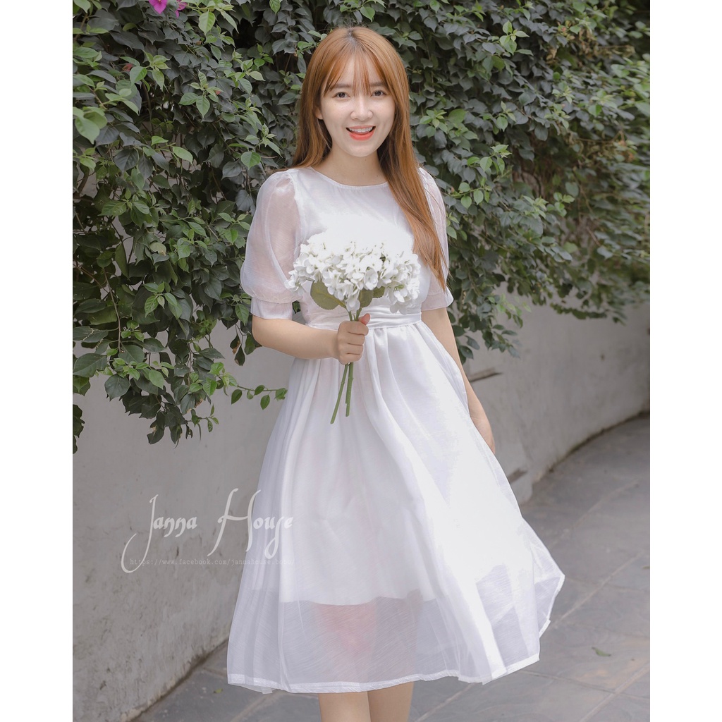- Váy tiểu thư ulzzang thắt nơ - M52 - jannahouse