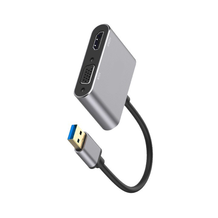 [Mã 267ELSALE hoàn 7% đơn 300K] Cáp chuyển USB 3.0 ra HDMI, VGA