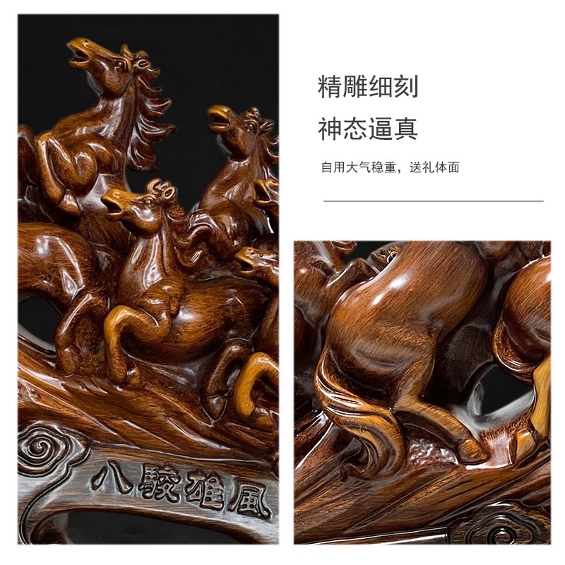 Tượng Bát Mã Truy Phong | Mã Đáo Thành Công | Size 46x14x28 | Quà Tặng Tân Gia Khai Trương | Tượng Phong Thủy