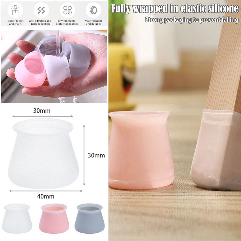 Vỏ Bọc Chân Bàn Ghế Bằng Silicon Chống Trượt Bảo Vệ Tiện Dụng