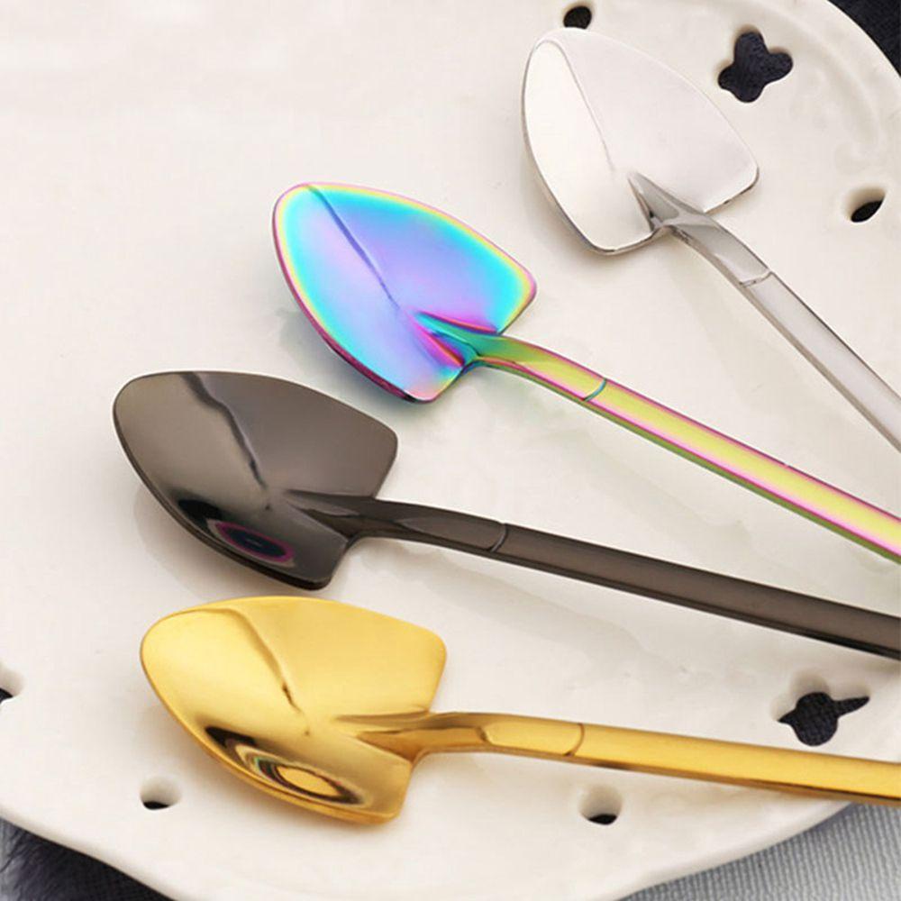 GIOVANNI Cute Spoon Stainless Steel Fork Shovel Ice Cream Travel Picnic Creative Kitchen Supplies Dessert Tableware/Multicolor