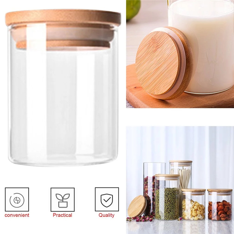 Lọ thủy tinh đựng trà / thực phẩm đa dụng có nắp đậy