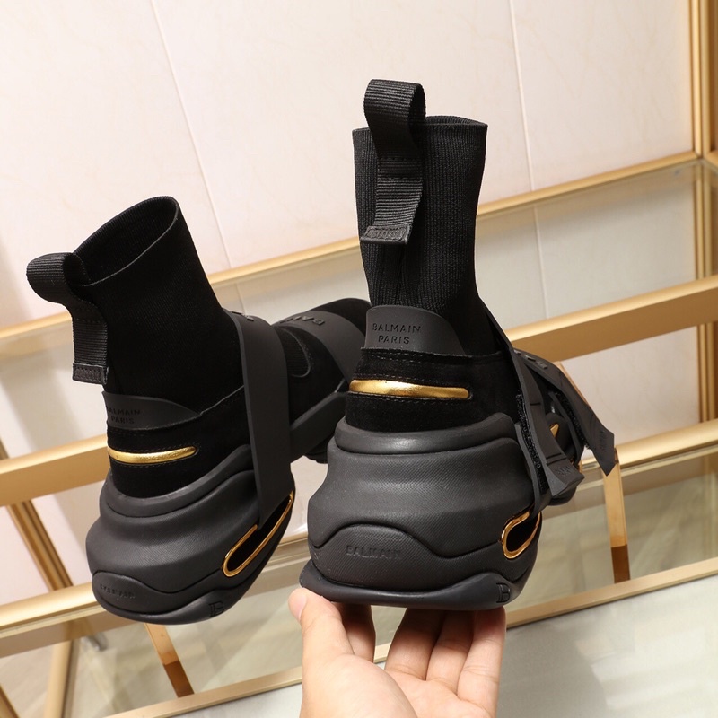 Giày thể thao cổ cao mẫu mới độc đáo cho nam thương hiệu Balmain cao cấp