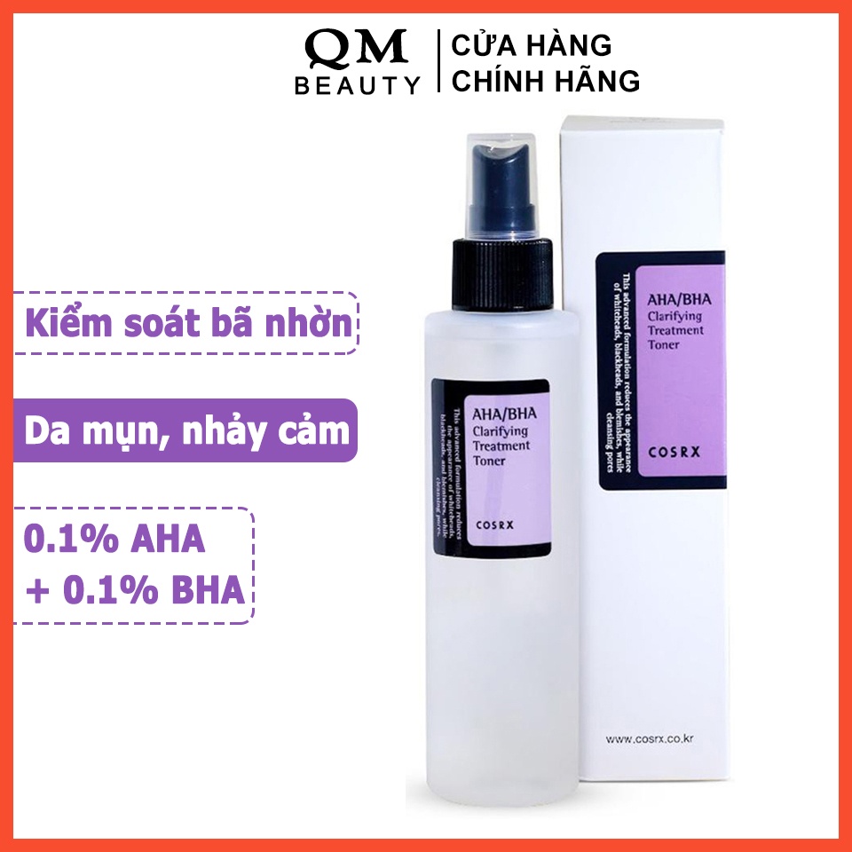 Nước hoa hồng Cosrx AHA BHA Clarifying Treatment Toner ngăn ngừa mụn 150ml