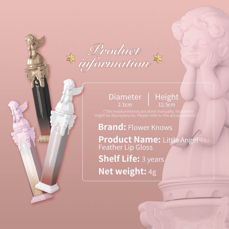 Son môi Flower Knows lâu trôi thiết kế vỏ hình thiên thần nhỏ sang trọng 14 màu sắc tự chọn 4g