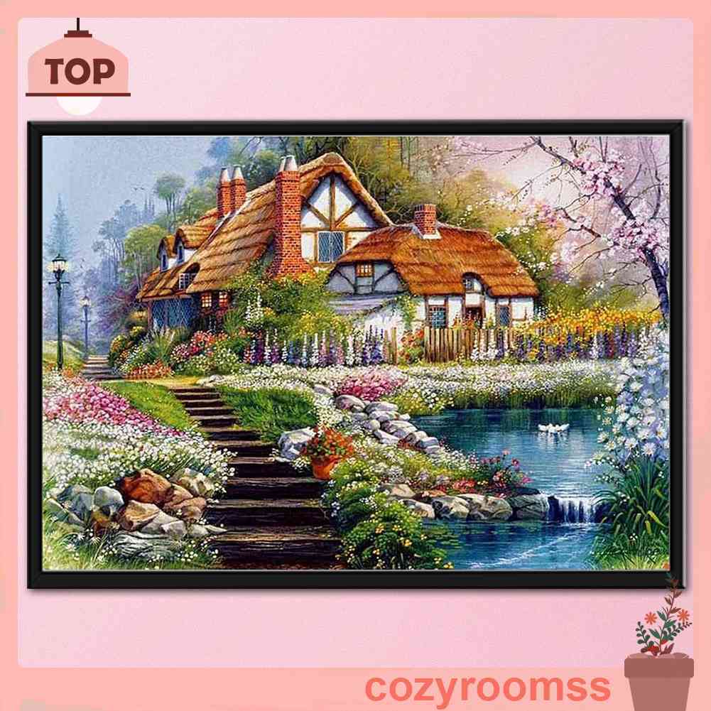 Bộ Tranh Thêu Chữ Thập Tự Làm 11CT Hình Ngôi Nhà Xinh Xắn