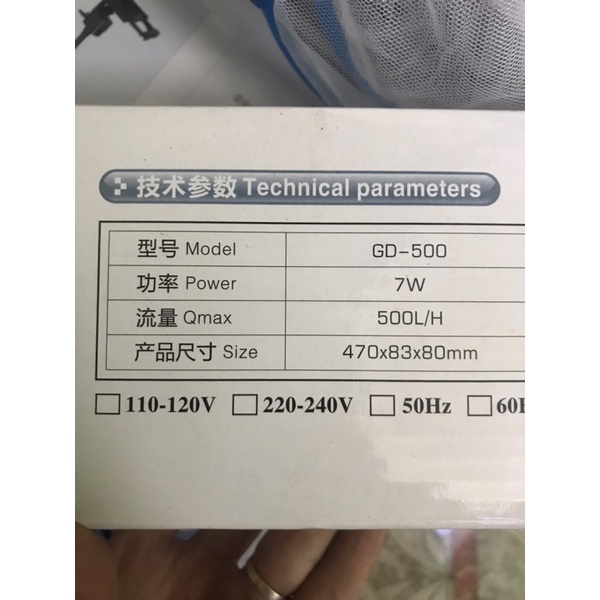 Lọc máng cho bể cá loại đẹp nhựa ABS ống cứng chính hãng jeneca GD-400, GD-500,GD-600