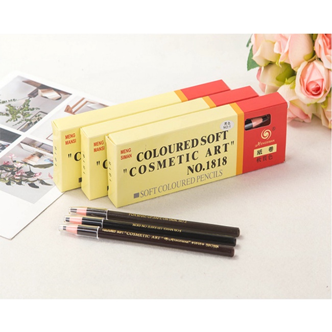 HCM[12cây] Chì kẻ mày dạng xé Coloured Soft Cosmetic Art Eyebrow Pencils