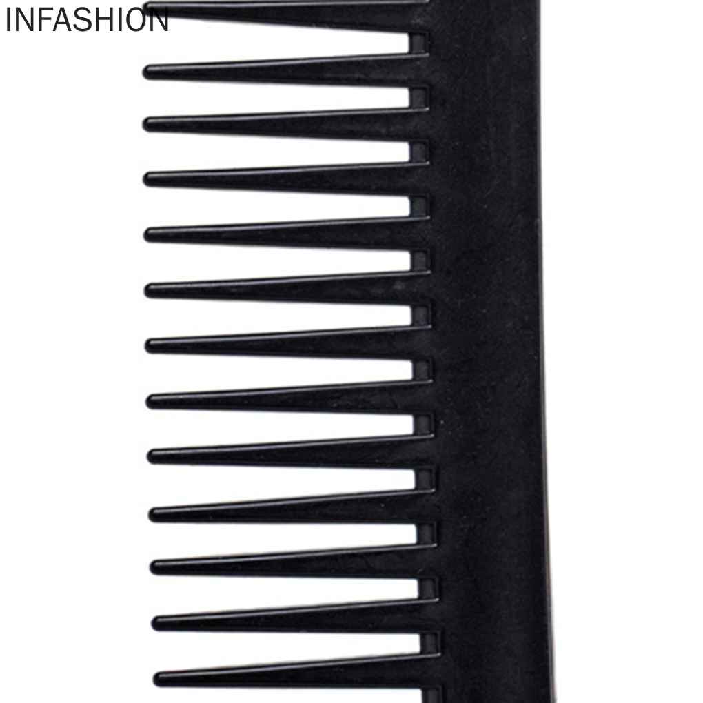 [Hàng mới về] Lược răng thưa lớn 19 răng màu đen bằng nhựa cách nhiệt chuyên nghiệp cho salon