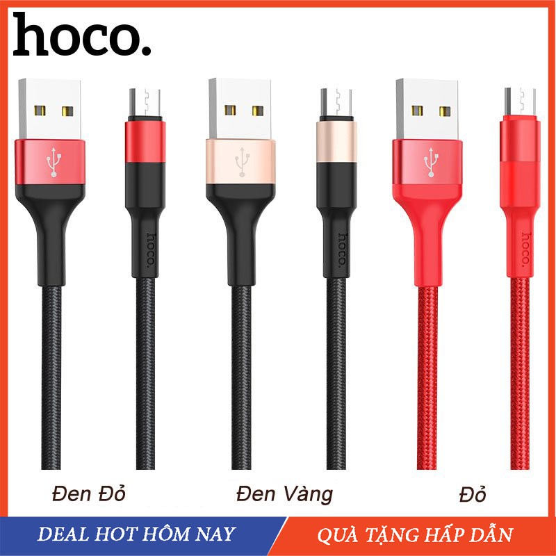 Cáp Sạc Samsung Cao Cấp - MicroUSB & USB-C - Dây sạc Hoco X26 - Sản phẩm chính hãng