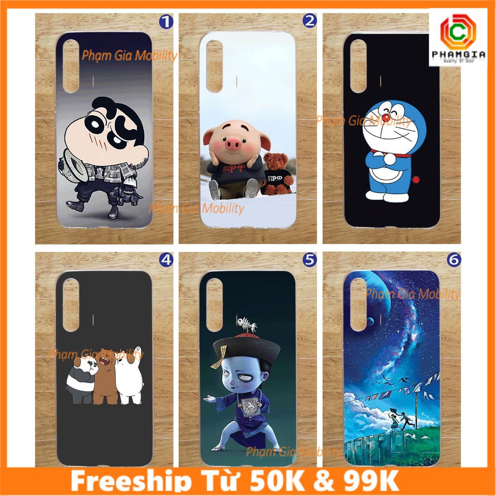 Ốp Lưng Vsmart Live dẻo đen - Hình ShiChan, Heo, Doreamon, Gấu, Tiểu Cương Thi, Ánh Trăng