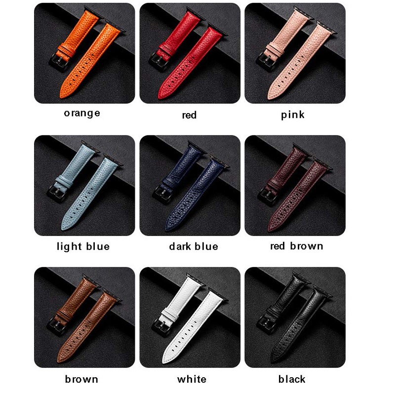 Dây Đeo Bằng Da Bò Thật Cho Đồng Hồ Thông Minh Apple Watch 7 6 SE 5 4 3 2 42MM 38MM 44MM 40MM 7 41mm 45mm