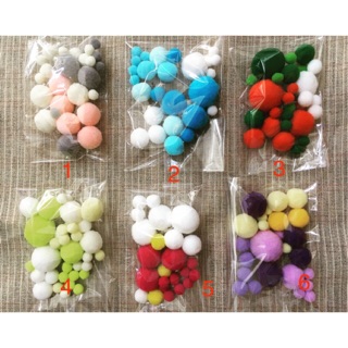 Hạt Bông PomPom trang trí Túi Itabag Đủ Màu Theo Yêu Cầu