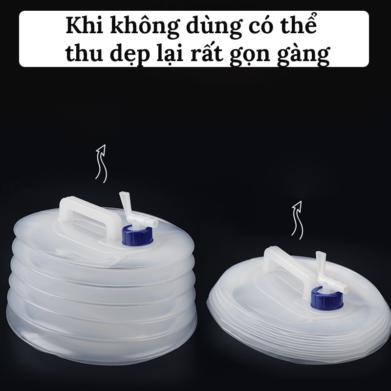 Thùng Đựng Nước Co Giãn Gấp Gọn Tiện Lợi - Dung Tích 5 Lít,10 Lít,15 Lít