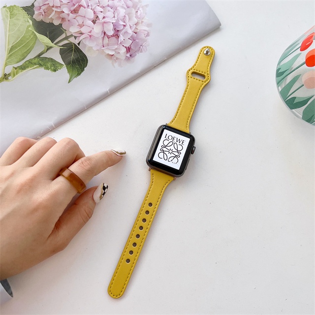 Dây Đeo Bằng Da Thay Thế Dành Cho Đồng Hồ Thông Minh Apple Watch 44Mm 42Mm 45Mm iwatch 38Mm 40Mm 41mm Apple Watch 3 4 5 6 SE 7