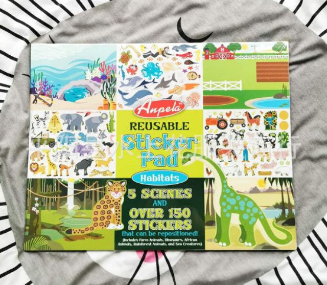 Bộ hình dán động vật Sticker Pad cho bé