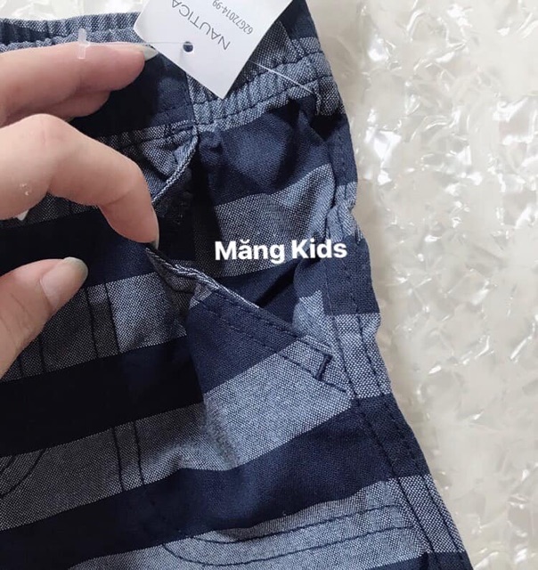 Quần Short Bé Trai Kẻ Xanh Nautica