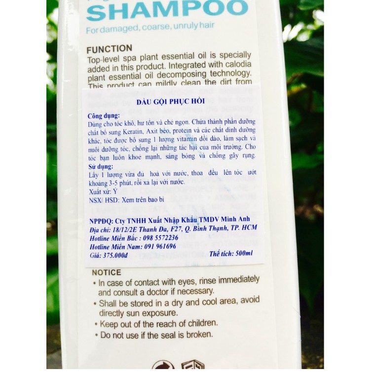 Dầu gội Keratin Calodia Shampoo 500ml