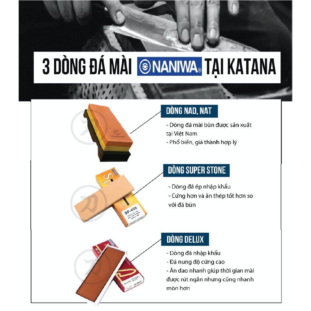 Đá mài Naniwa Nhật Bản 2 mặt độ mịn #150/#800 (133x28x36)