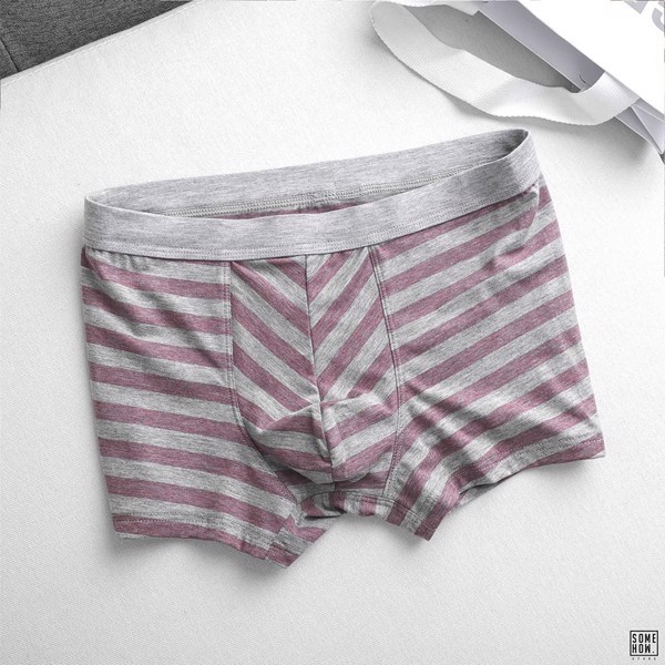Quần Boxer Nam Sọc Kẻ INF 5 Màu, Chất Vải Thun Cotton Co Giãn Dày Dặn, PK000615, SOMEHOW