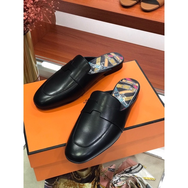 Giày sục nữ thương hiệu Hermes Catena HM da thật cao cấp mẫu mới