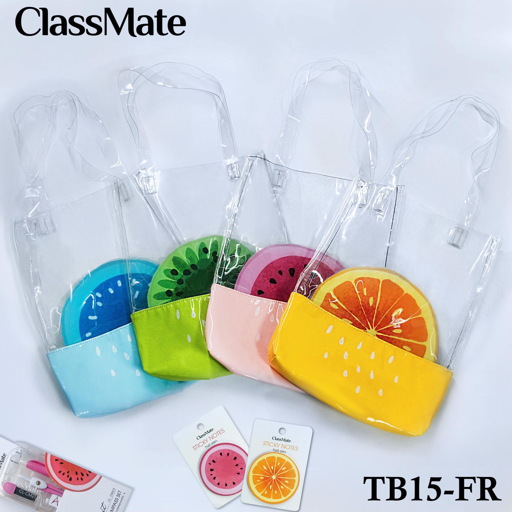 Túi tote trong suốt hình hoa quả fruits Classmate TB15-FR