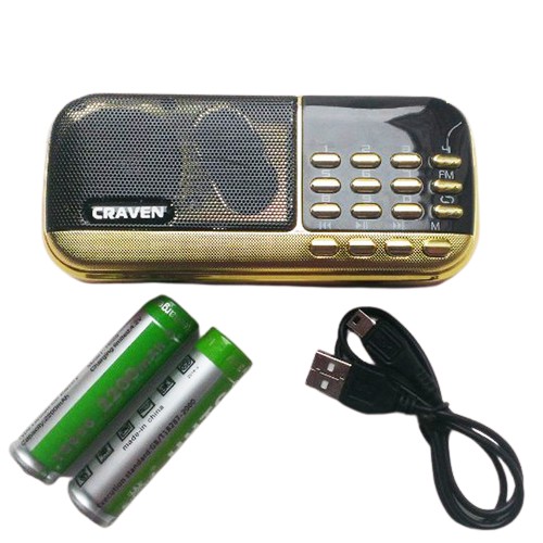 Máy nghe nhac, Loa nghe thẻ nhớ usb, Đài FM, đọc kinh phật pháp caraven 836s 2 pin