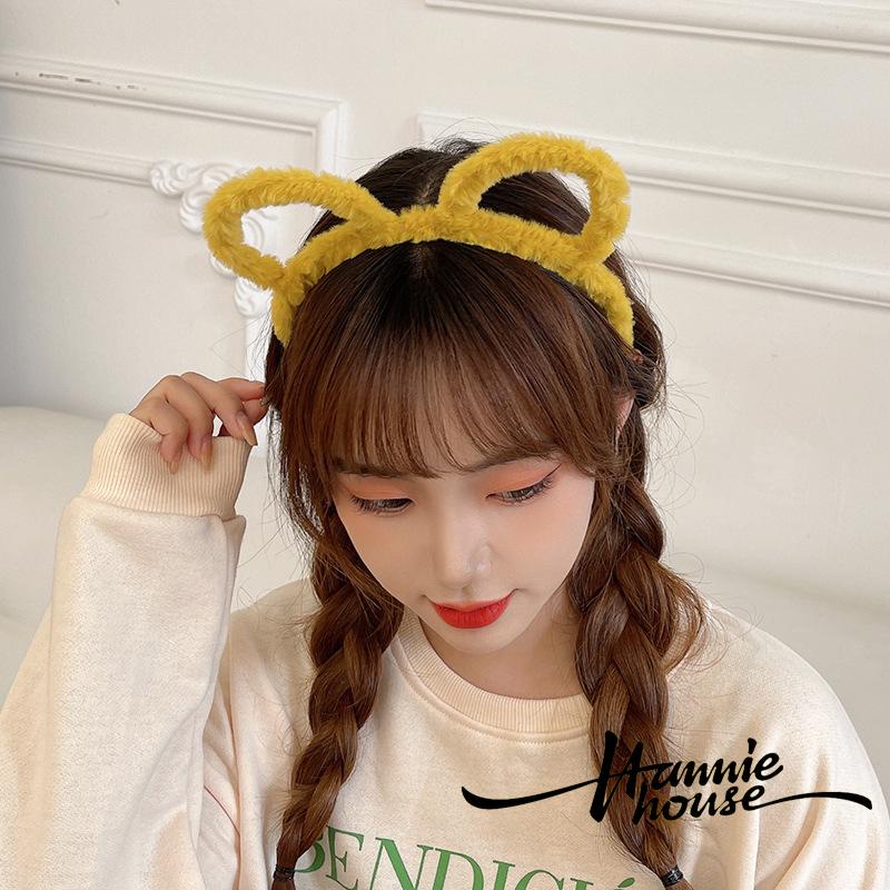 Băng đô tai thỏ bằng lông nhung dùng hóa trang lễ phục sinh cho nữ