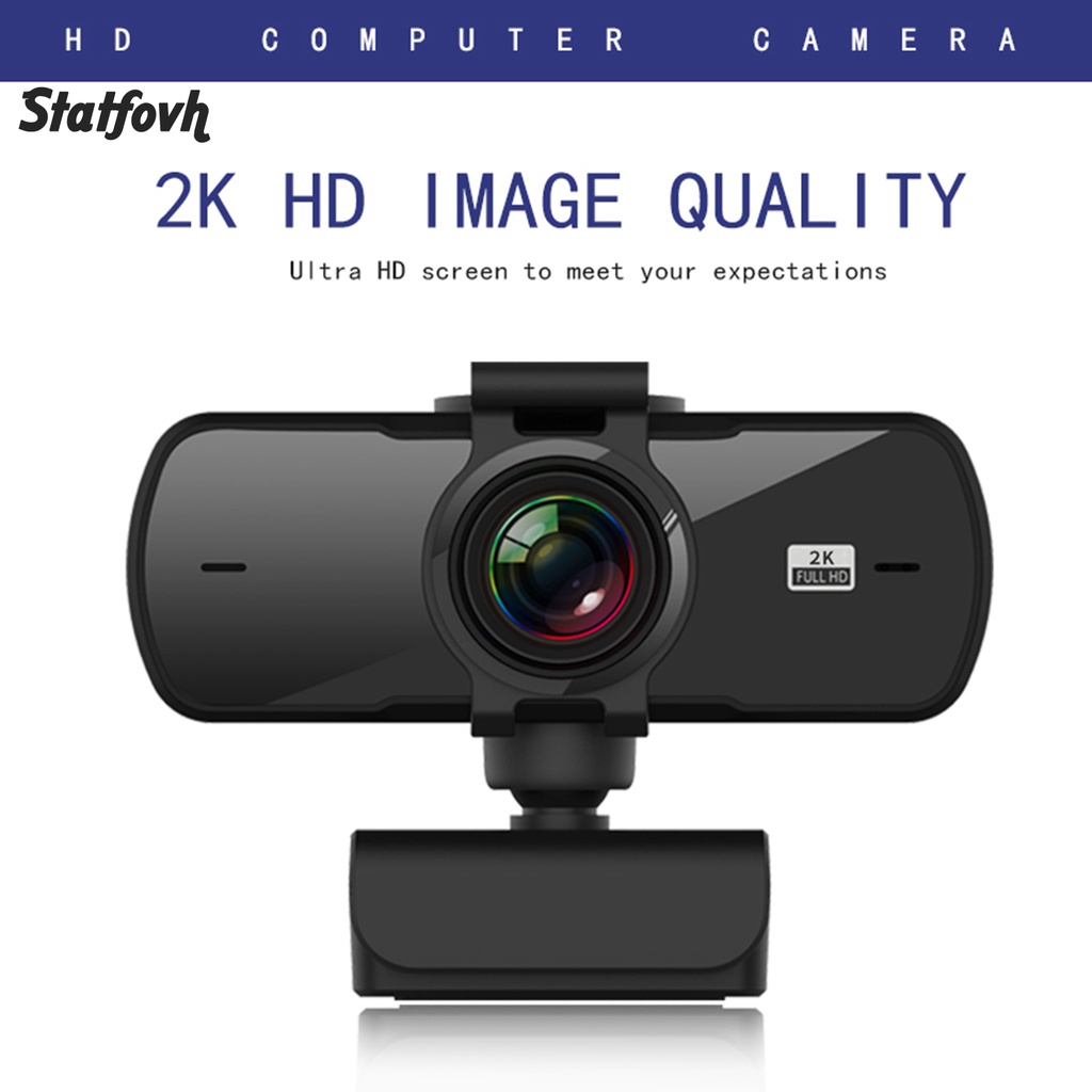 Camera xoay 360 độ kèm micro 2K cho máy tính | BigBuy360 - bigbuy360.vn