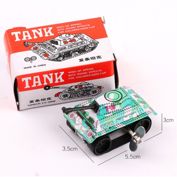 Đồ Chơi Trẻ Em Xe Tăng Dây Cót Bằng Kim Loại Thú Vị Siêu Bền