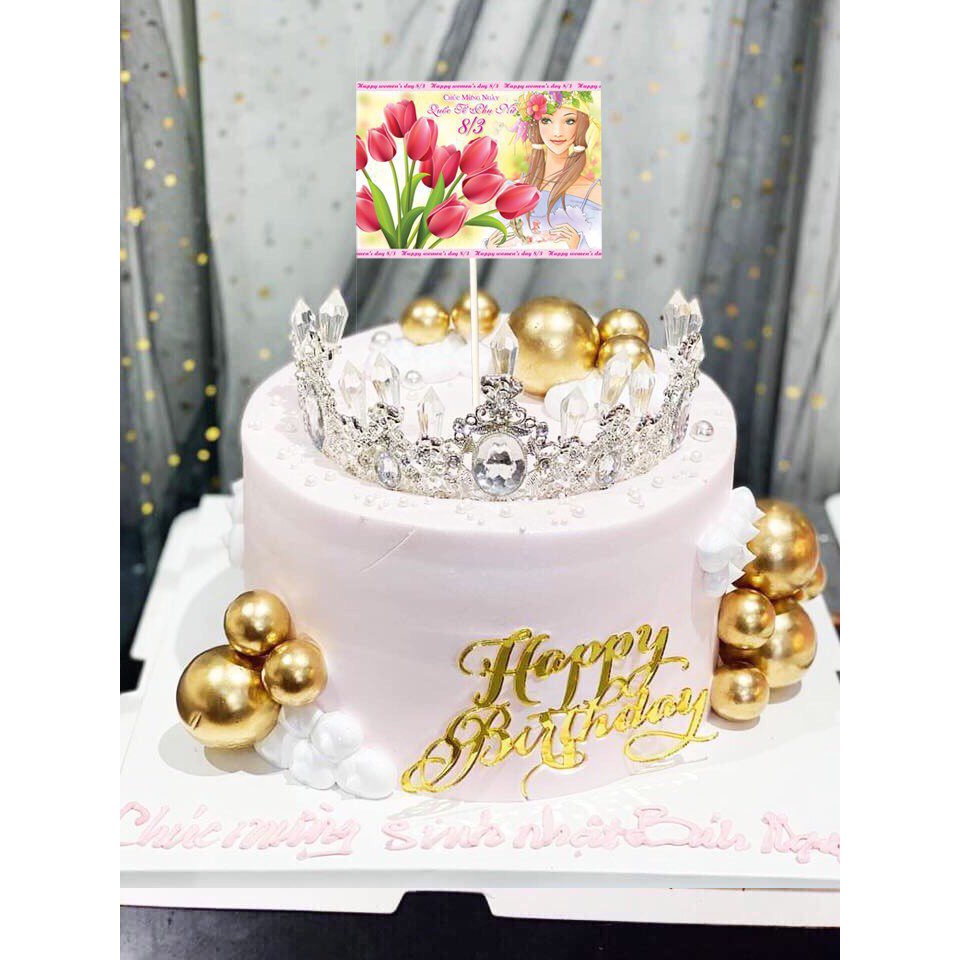 Trang Trí Bánh Sinh Nhật, Thẻ 8/3 ( 1 sét 10 cái )