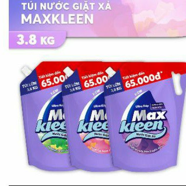 Nước giặt xả MaxKleen 3,8kg có nắp vặn