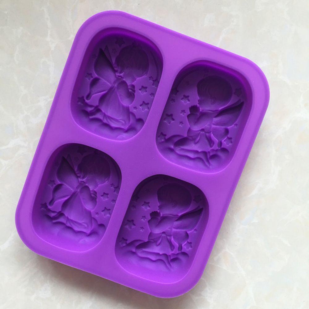 WTTLE Khuôn Silicone Làm Xà Phòng 4 / 6 Ngăn Hình Bông Tuyết