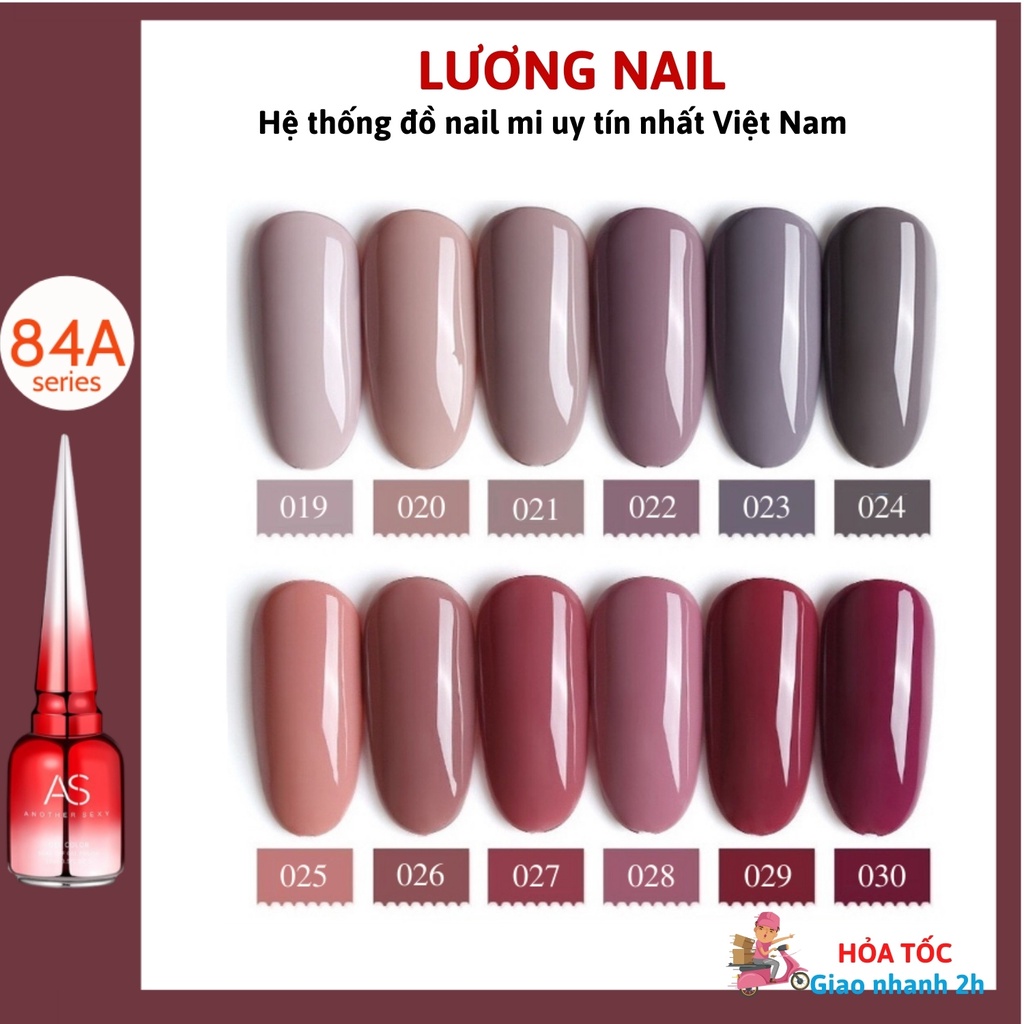 Sơn gel As sơn móng tay gel màu xanh vàng hồng đất HOT HIT bảng A