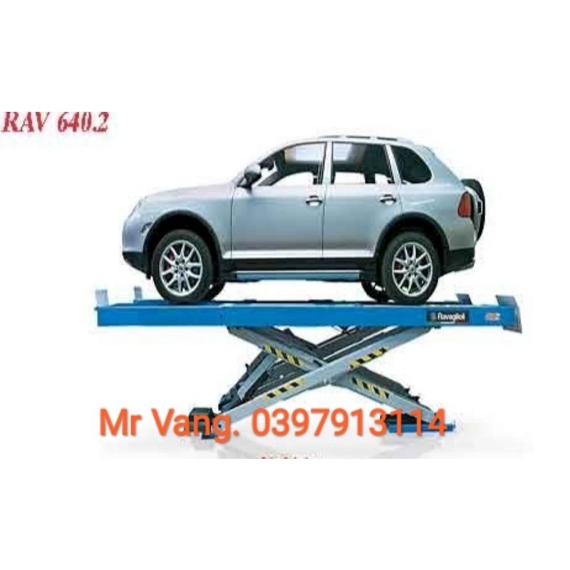 Cầu nâng cắt kéo kiểm tra gócđặt bánh xe 4.2 tấn có bàn nângbụng (Màu xanh RAL5015)(BG đĩa lái)