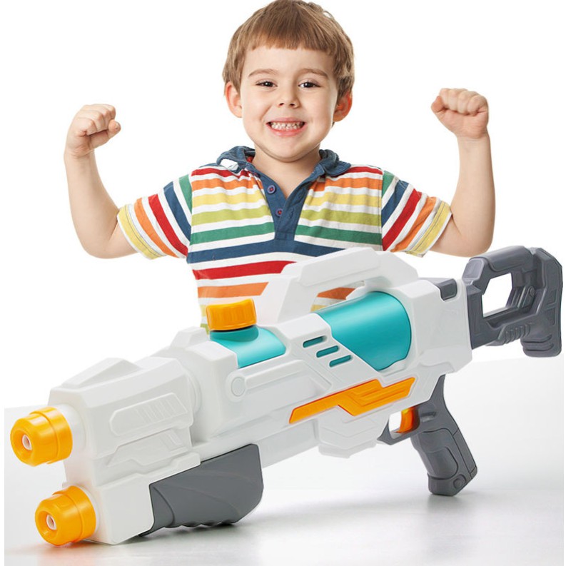 Đồ chơi súng nước 2 nòng đựng nhiều nước bắn xa  - Súng bắn nước vui chơi trẻ em đựng nhiều nước
