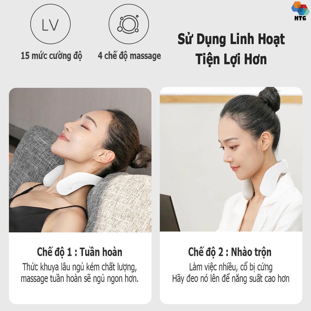 Máy massage cổ Xiaomi Jeeback G20 massage 3 mức nhiệt, kết nối App Mihome cùng remote điều khiển,15 cường độ mạnh mẽ