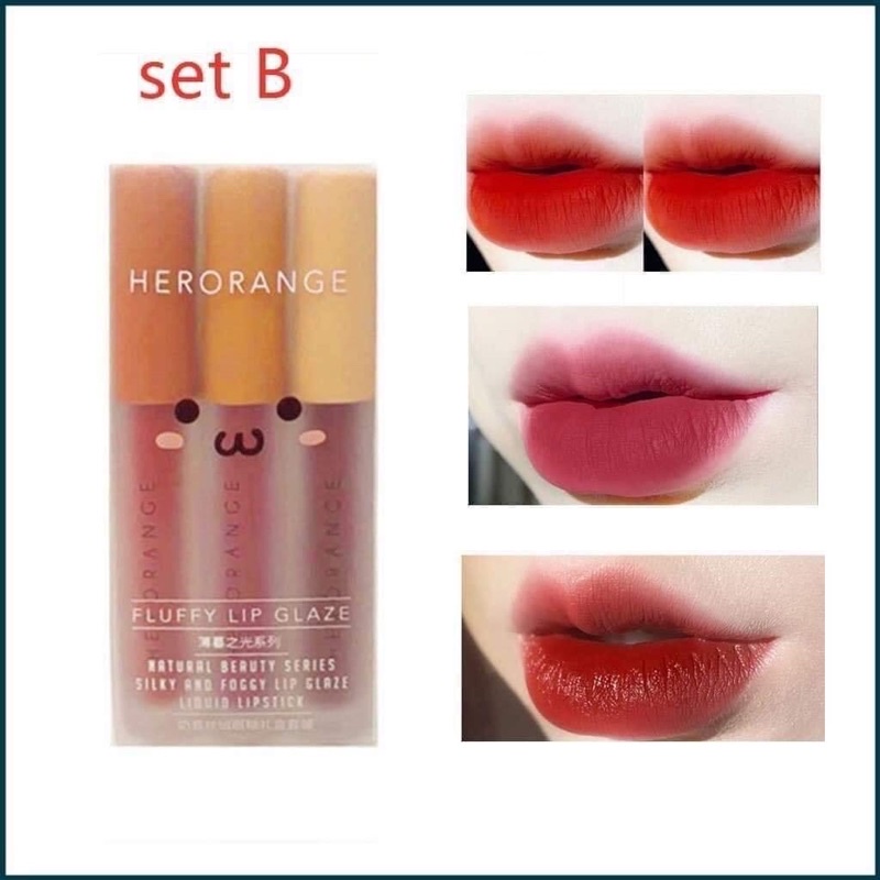 Cây Son Kem Lì Herorange Fluffy Lip Glaze