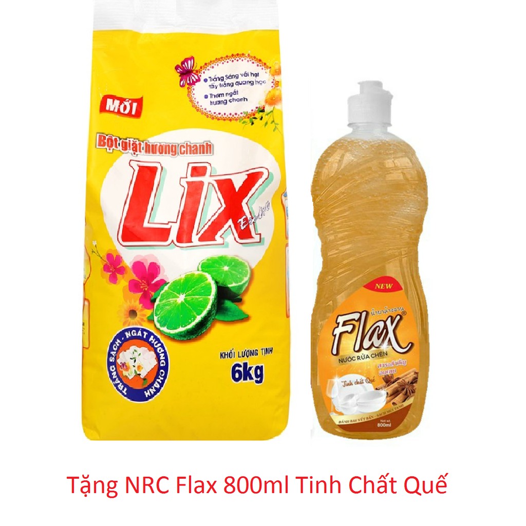 Bột giặt Lix Extra Hương hoa 5,5 kg tặng NRC Yes 750g