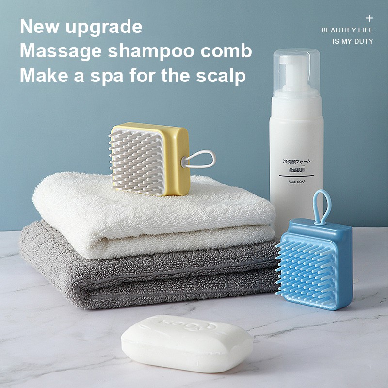 Lược gội đầu massage da đầu silicon mềm mại cao cấp | BigBuy360 - bigbuy360.vn