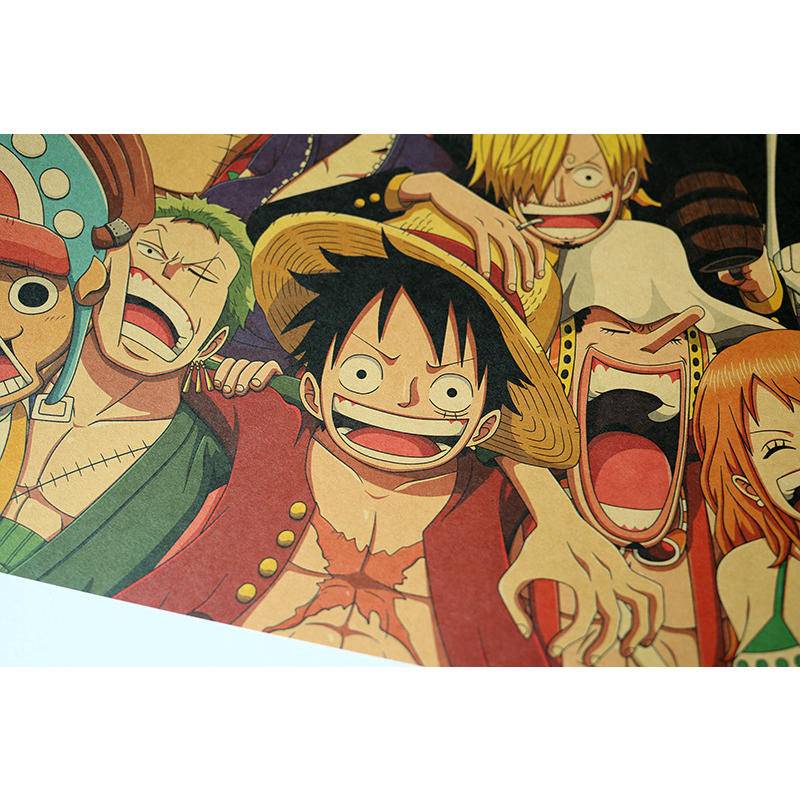 Áp phích treo tường hình nhân vật phim One Piece kích thước 35*50cm
