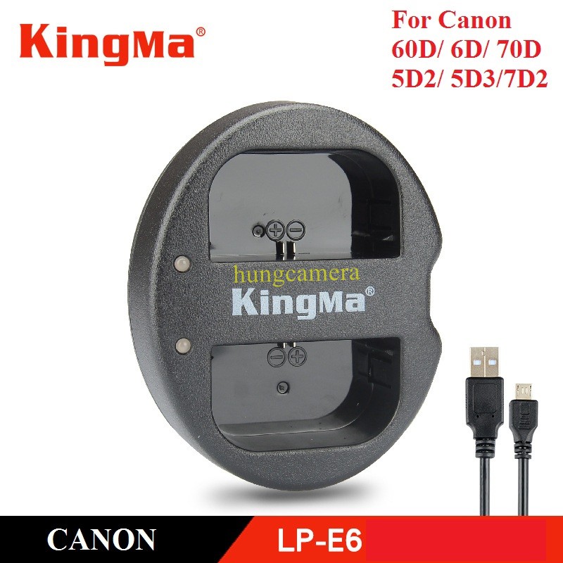 Sạc đôi Kingma chính hãng For Canon LP-E6