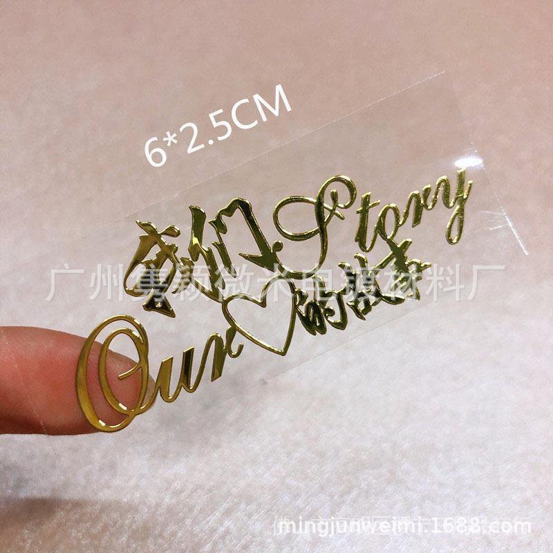 Nhãn Dán Kim Loại Chữ Tiếng Anh Đính Pha Lê Epoxy Trang Sức diy